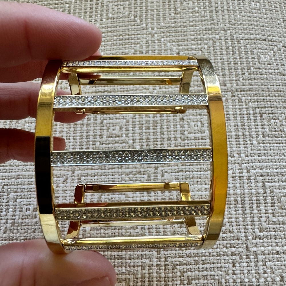 Michael Kors Gold and Diamond Cuff Bracelet - Picture 8 of 8